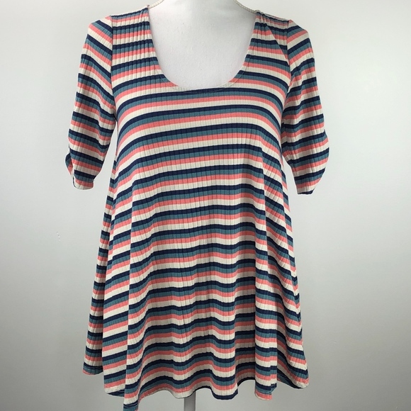 Anthropologie Puella Ribbed Striped T shirt S - Picture 1 of 5